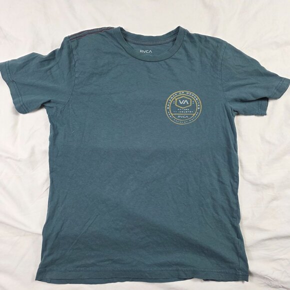 RVCA Boys Balance Of Opposites XL Blue Graphic Logo Short Sleeve T-Shirt - Picture 3 of 10